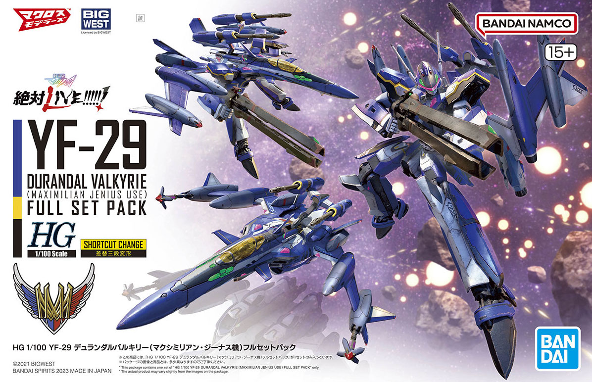 HG YF-29 DURANDAI VALKYRIE FULL SET