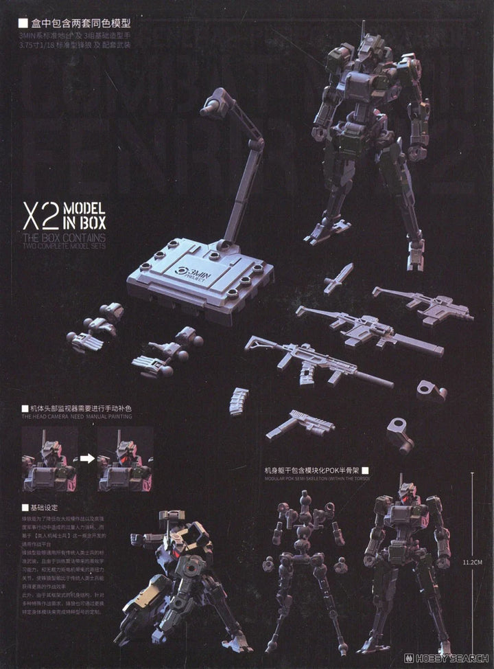 SHEIK MAINLAND 3 Min Project - 1/18 FENRIR (Metallic Black) [SET OF 2]