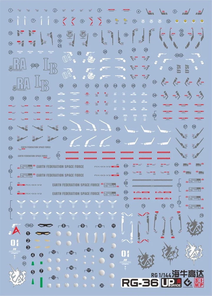 EVO Studio Custom Waterslide Decals | RG RX-93-v2 Hi-Nu Gundam
