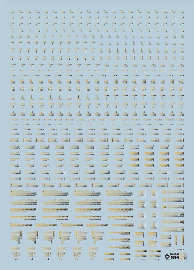 EVO Studio Universal Caution Decals | Premium Gold Foil Edition (RB01-GD)