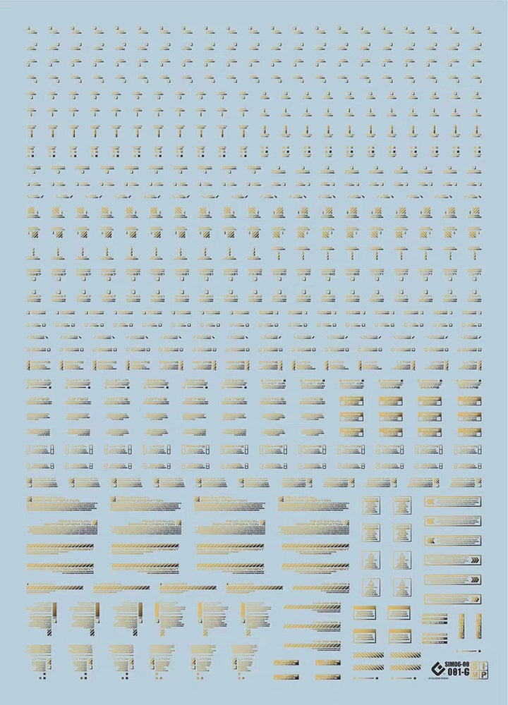 EVO Studio Universal Caution Decals | Premium Gold Foil Edition (RB01-GD)