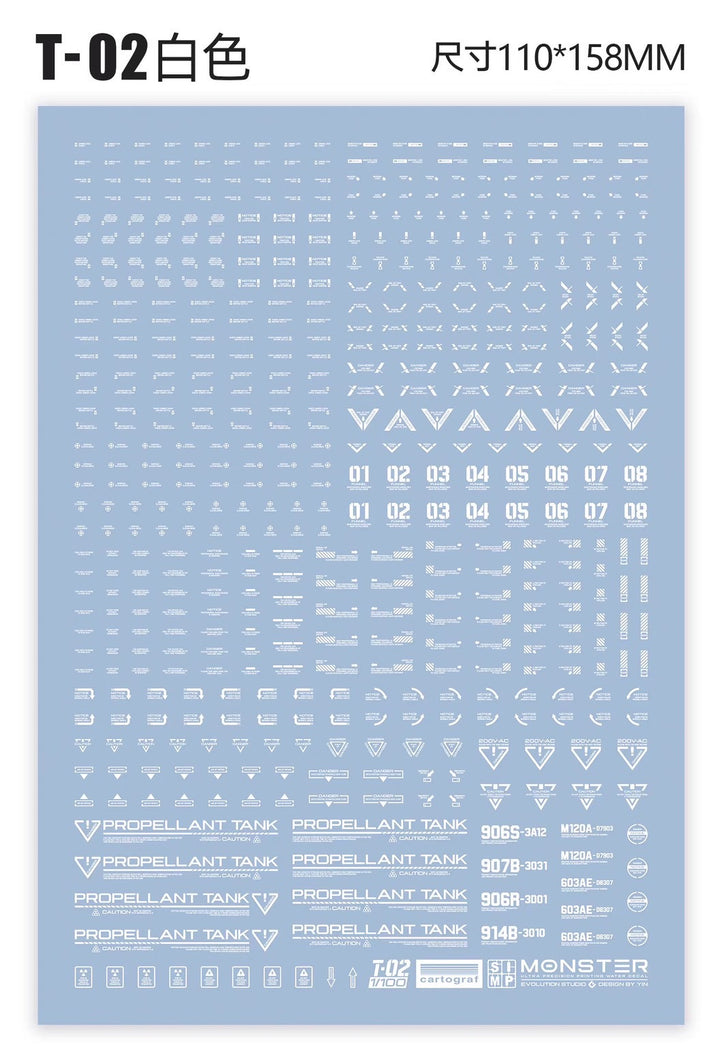 EVO Studio Universal Caution Decals (Monster Series) | Heavy Duty Edition