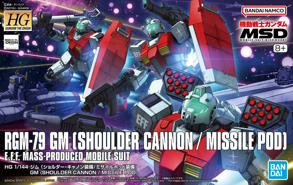 HG Origin RGM-79 GM (Shoulder Cannon/Missile Pod)