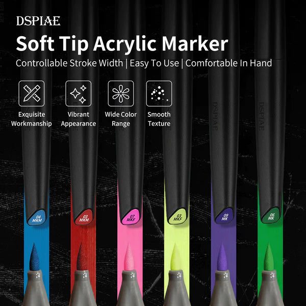 DSPIAE MK-SERIES Wasserbasierte Brush-Marker