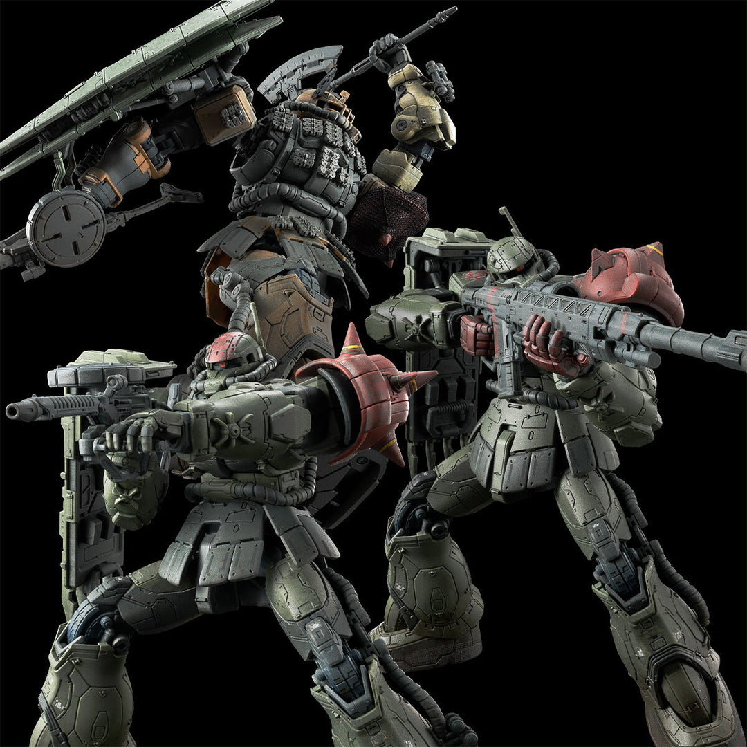 PREMIUM BANDAI HG Zaku II F Type Chubs &amp; Kale + Zaku II (Unidentified Type) Solari Custom Parts Set (RFV)