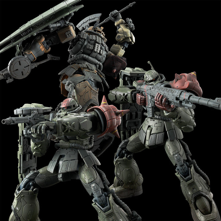 PREMIUM BANDAI HG Zaku II F Type Chubs &amp; Kale + Zaku II (Unidentified Type) Solari Custom Parts Set (RFV)