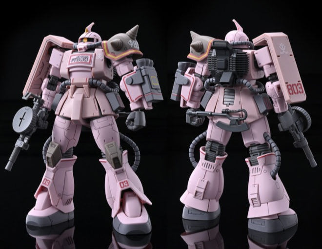 PREMIUM BANDAI HG MS-06D Zaku Desert Type Pink Panther Forces